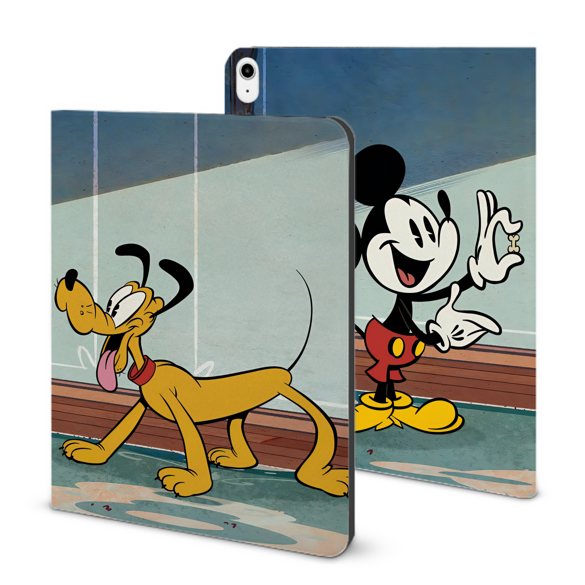 （画像用） ミッキーマウス Mickey Mouse IPadケース ペンホルダー付き ブックスタイルデザイン